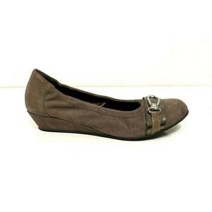 AGL  Shoe Oval Wedge Pumps Heel Slip On